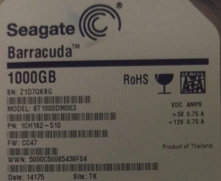 希捷Barracuda 1TB硬盘